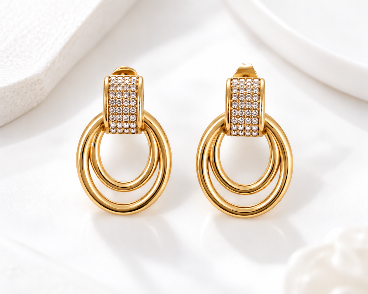 Luxe Double Loop Earrings