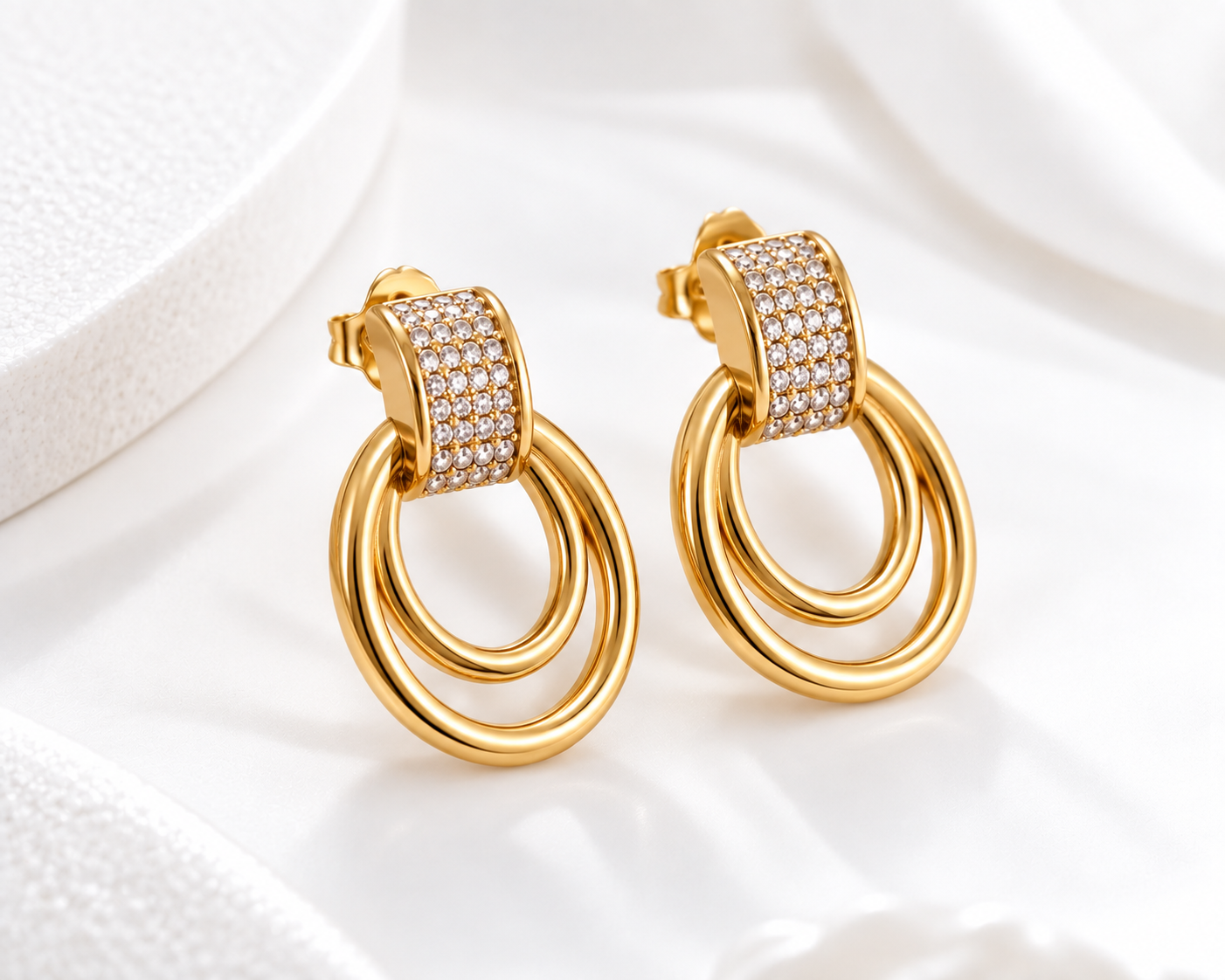 Luxe Double Loop Earrings