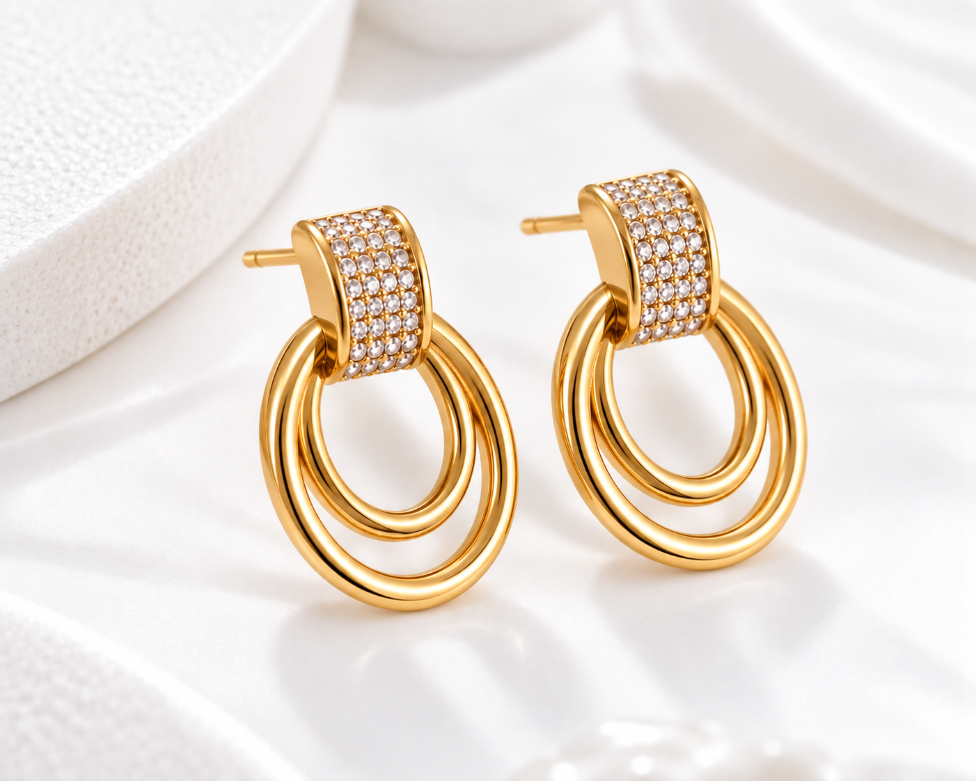 Luxe Double Loop Earrings