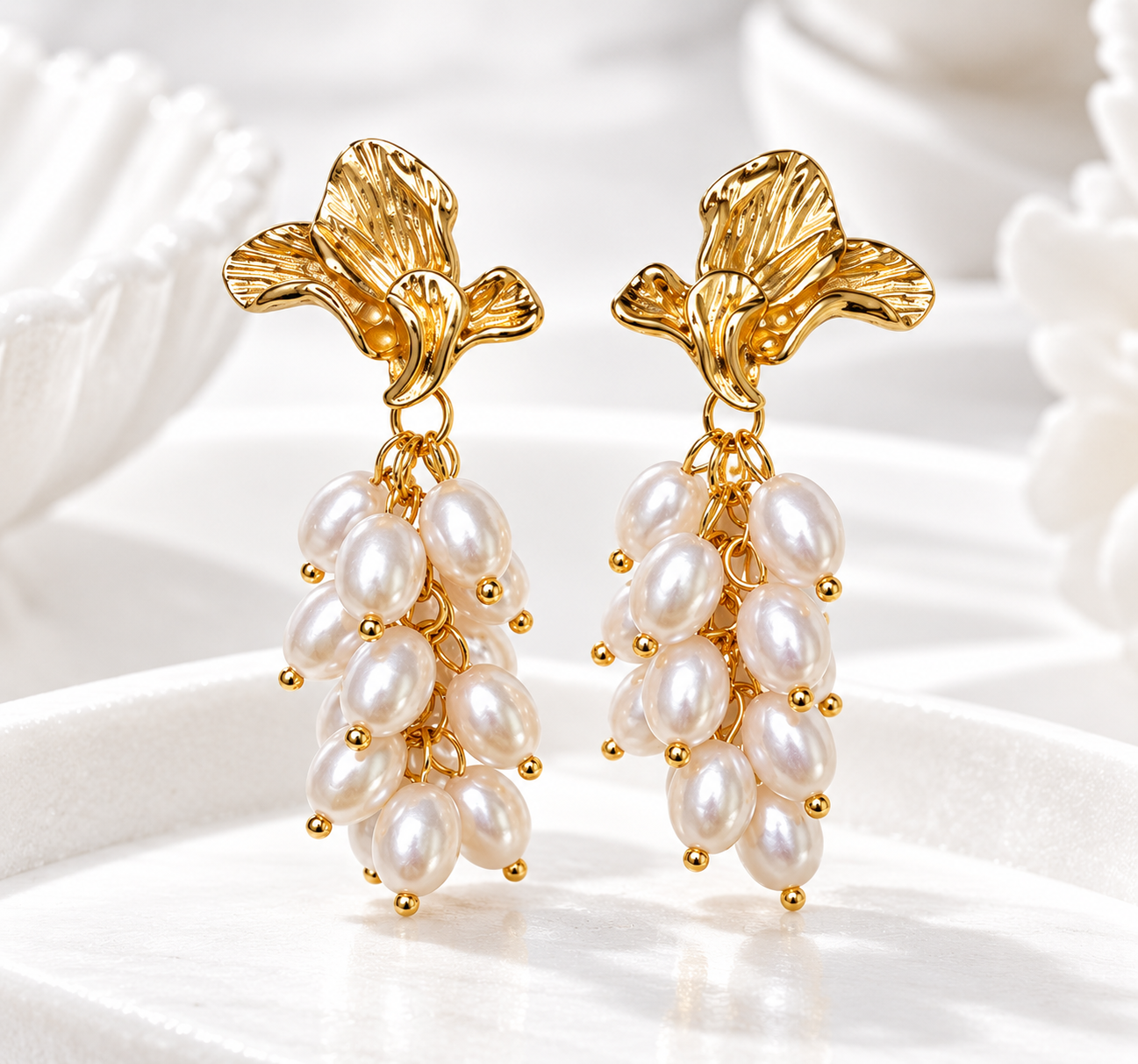 Iris Pearl Earrings