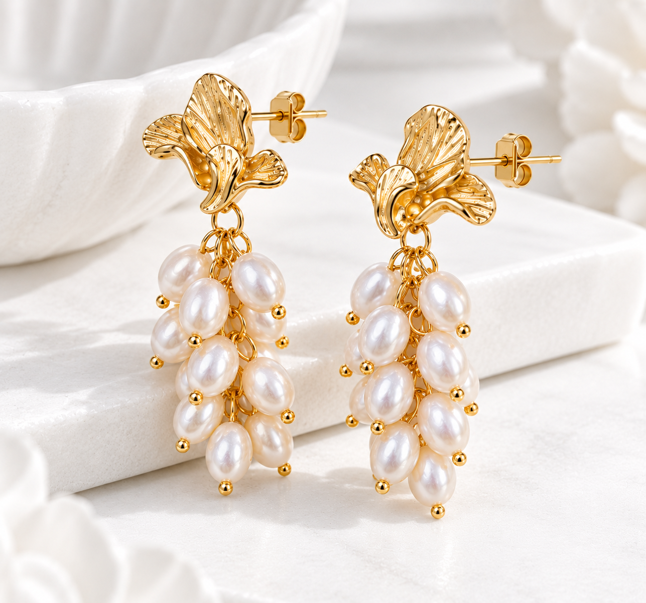 Iris Pearl Earrings