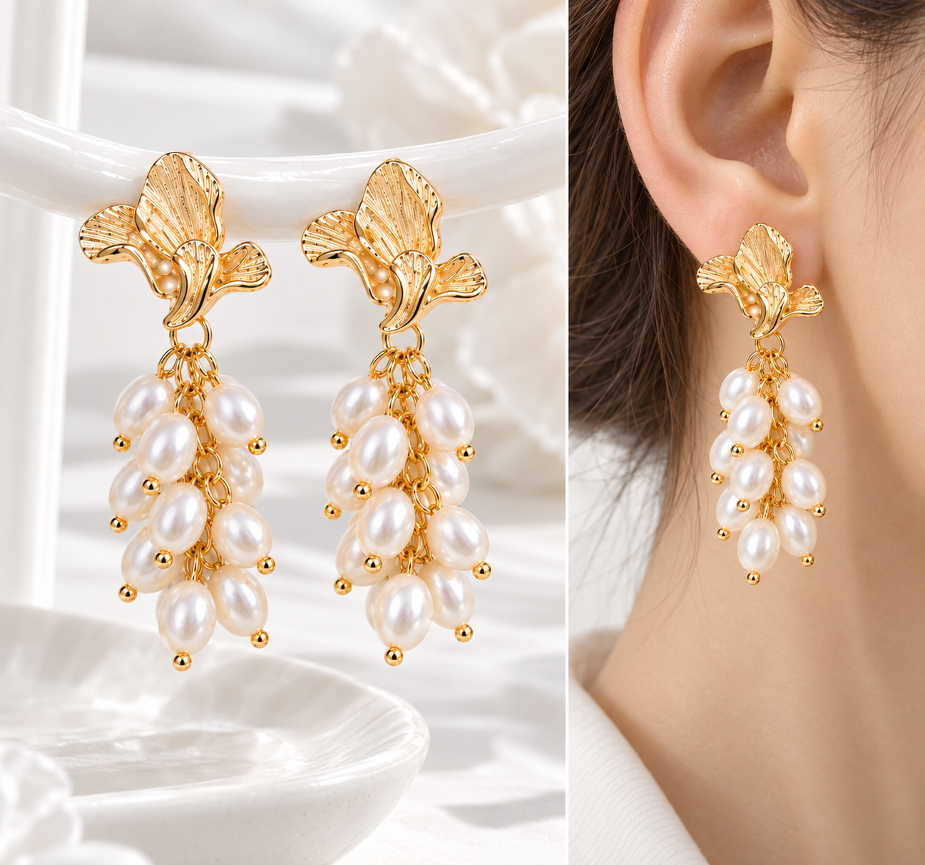 Iris Pearl Earrings