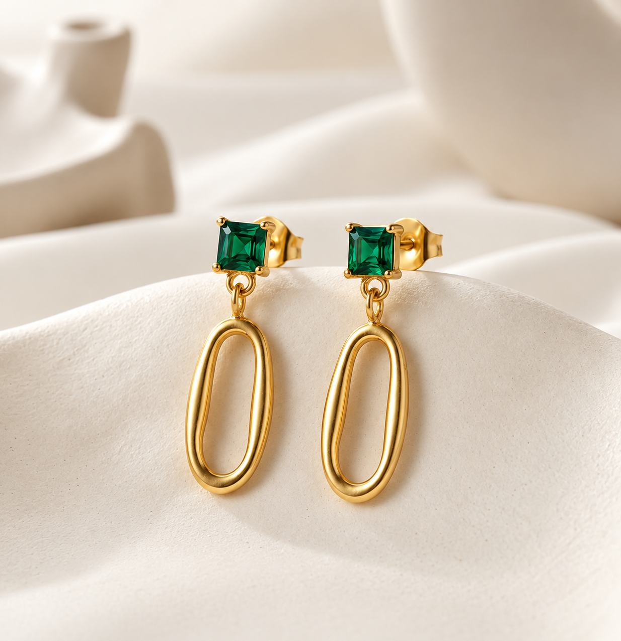 Emerald Link Earrings
