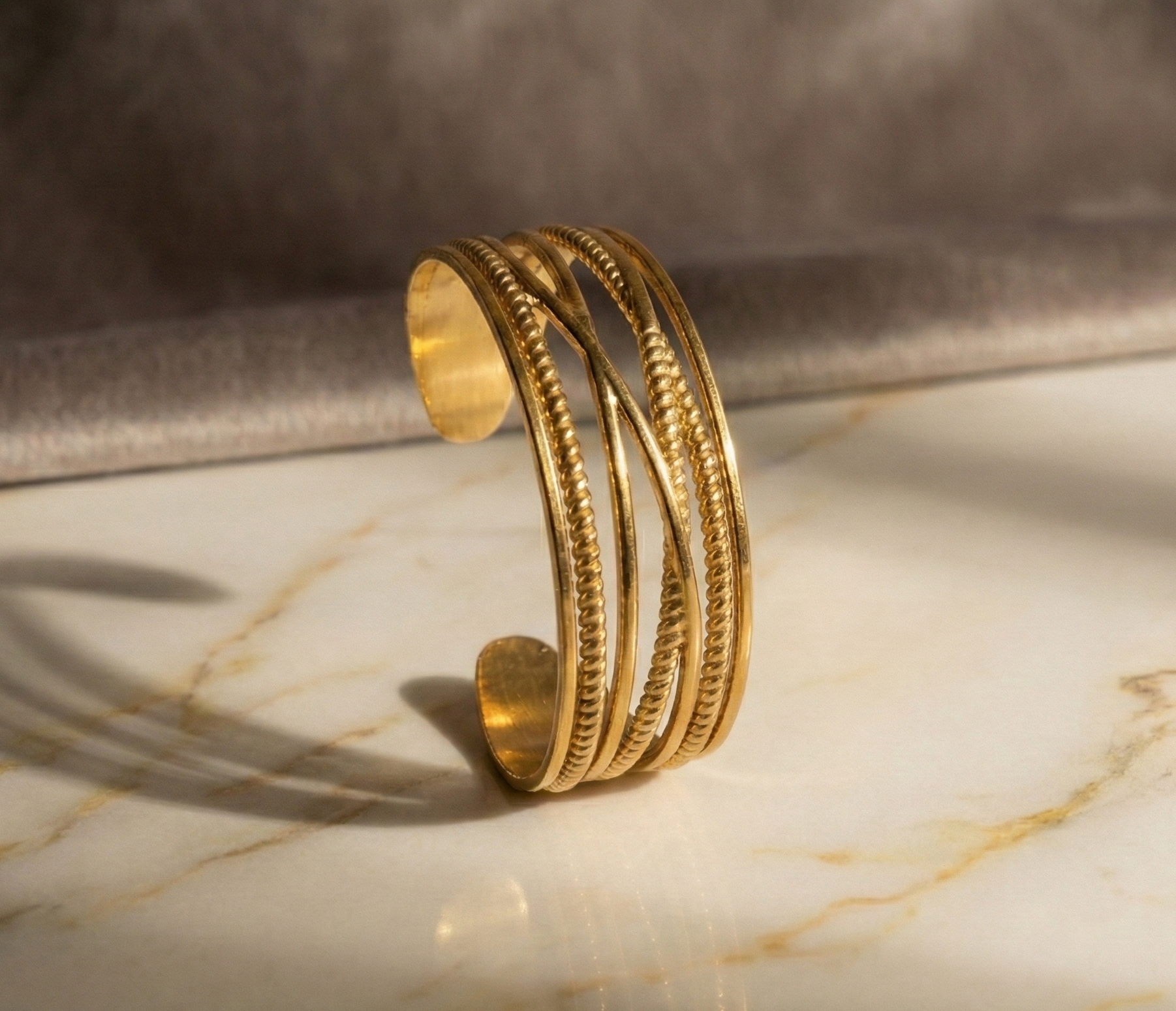 Gilded Helix Cuff