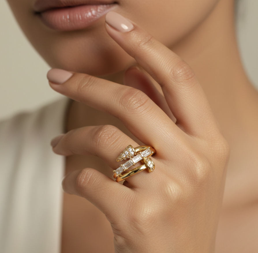 Golden Edge Ring