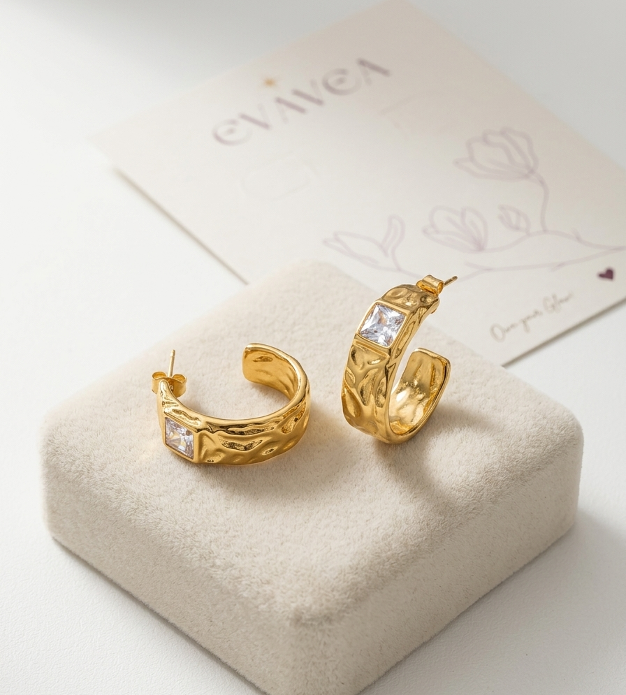 Gilded Prism Hoops
