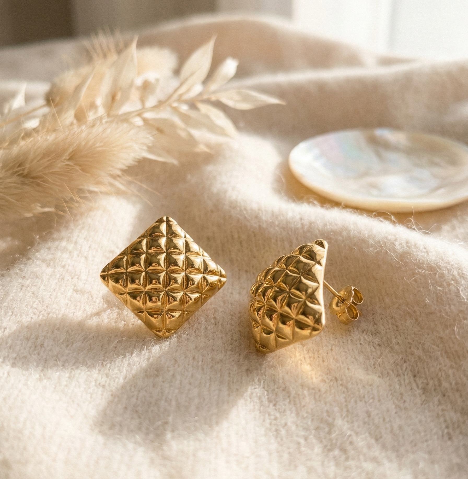 Golden Mosaic Studs