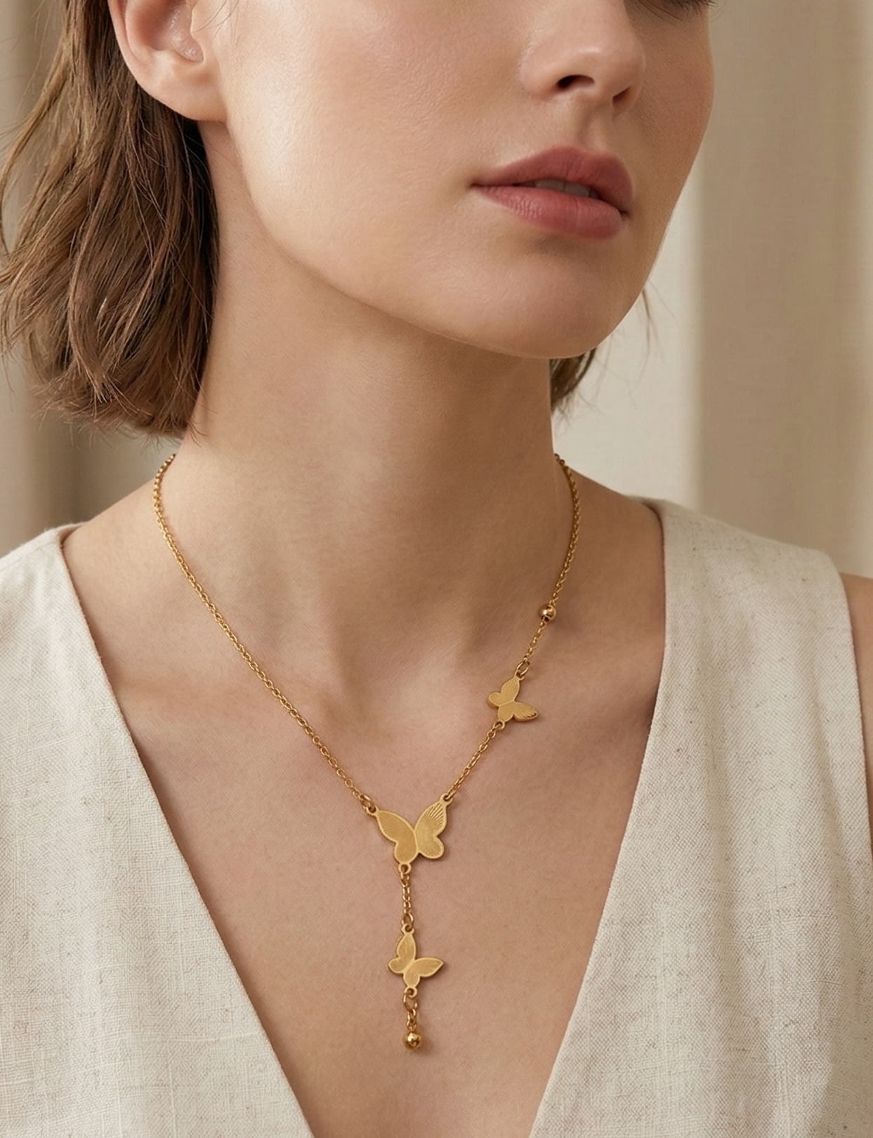 Butterfly Cascade Necklace