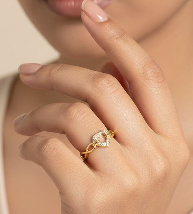 Eternal Heart Link Ring