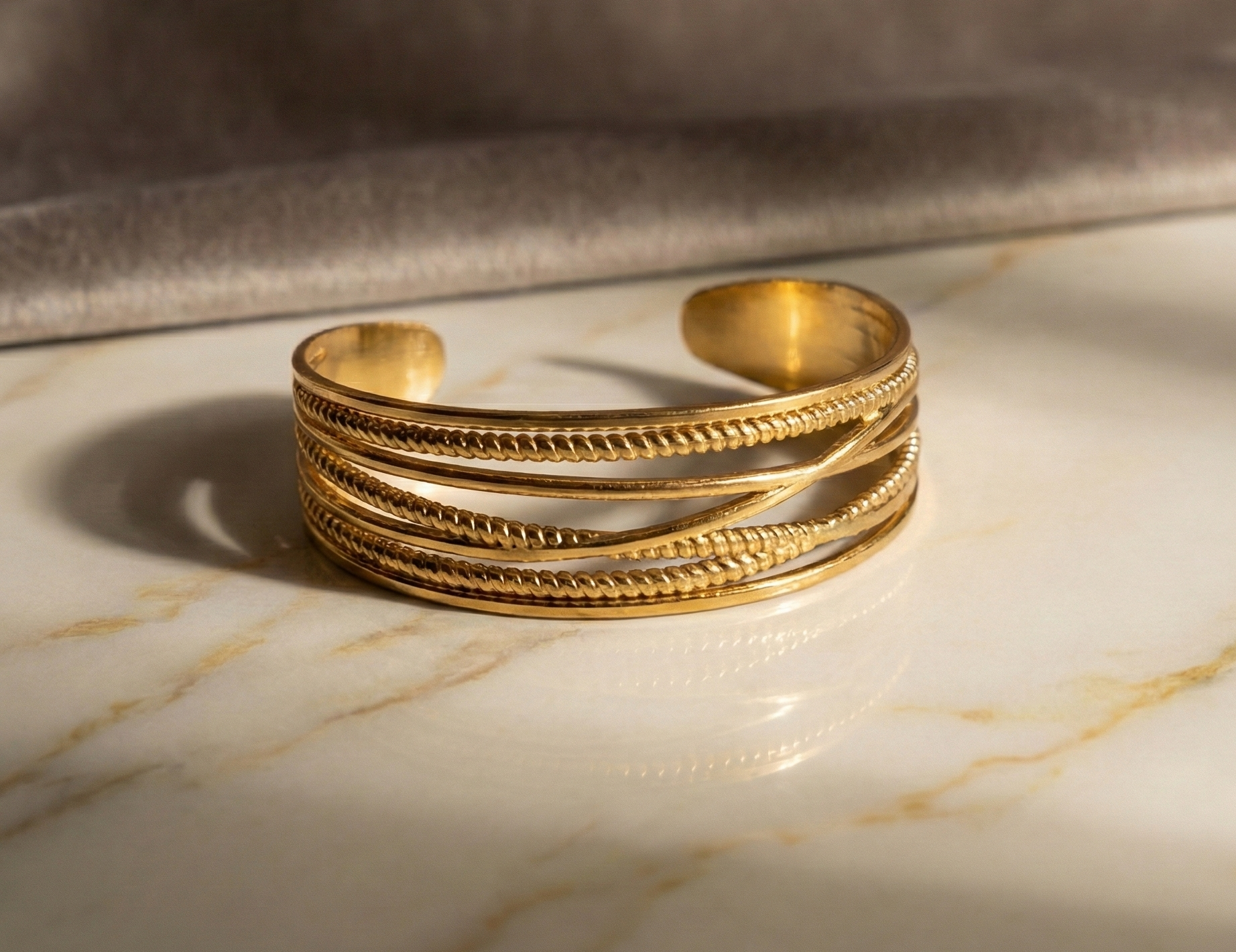 Gilded Helix Cuff
