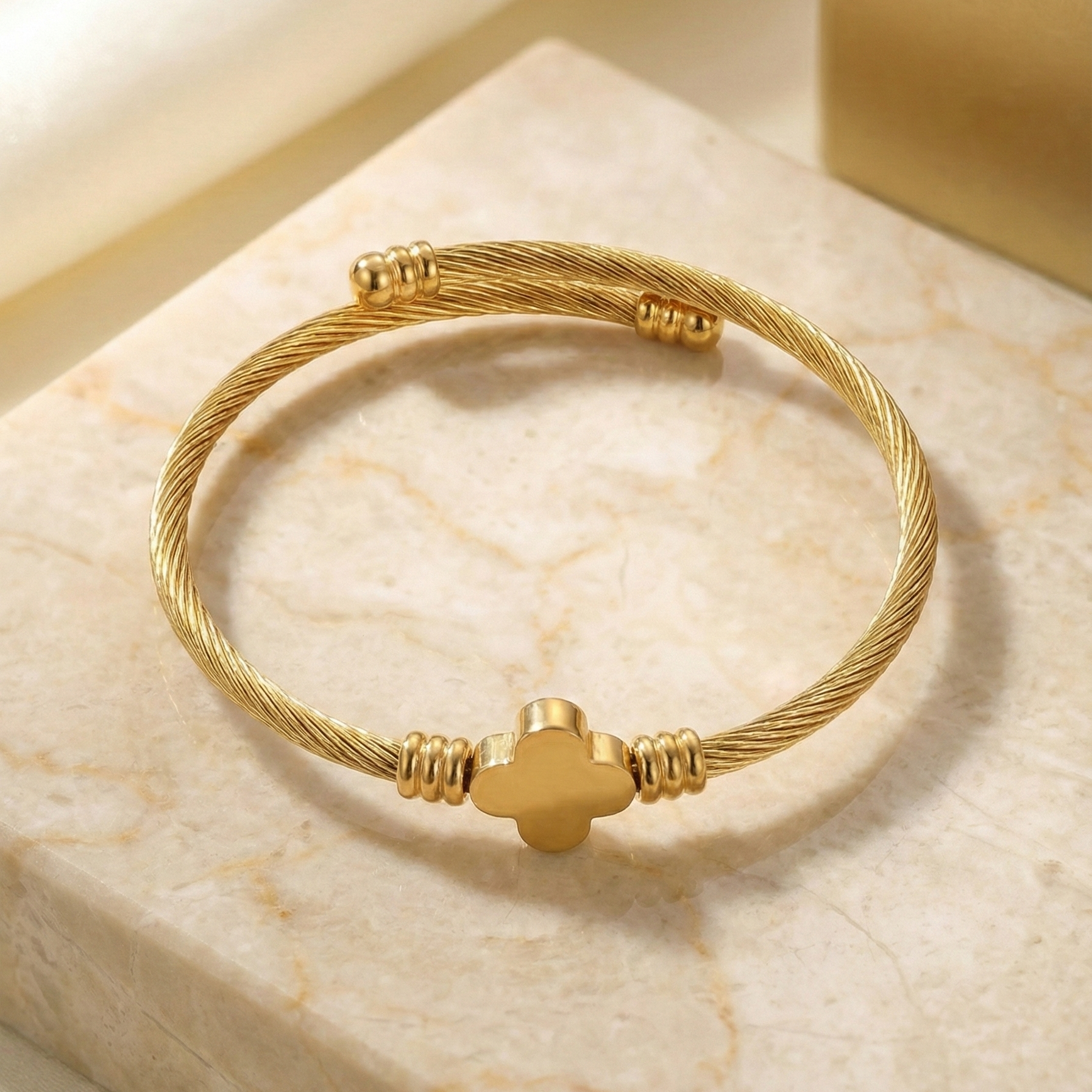 Golden Clover Cuff