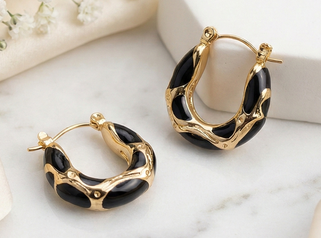 Dark Elegance Hoops