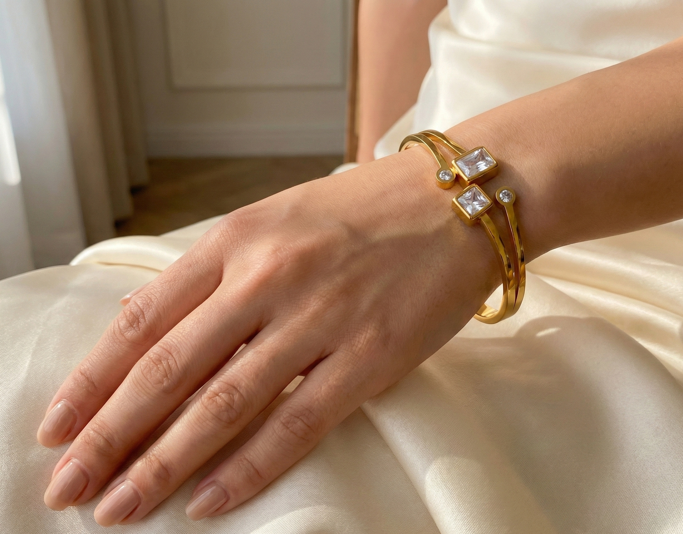 Geometric stones Cuff