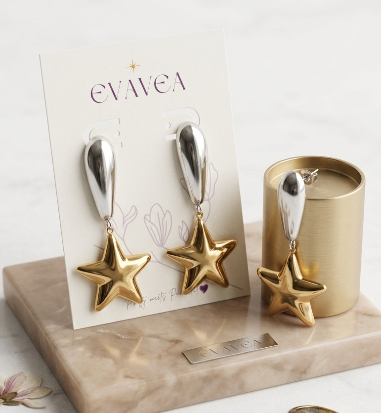 Golden Silver Star Drops