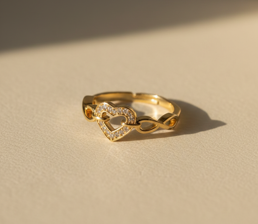 Eternal Heart Link Ring