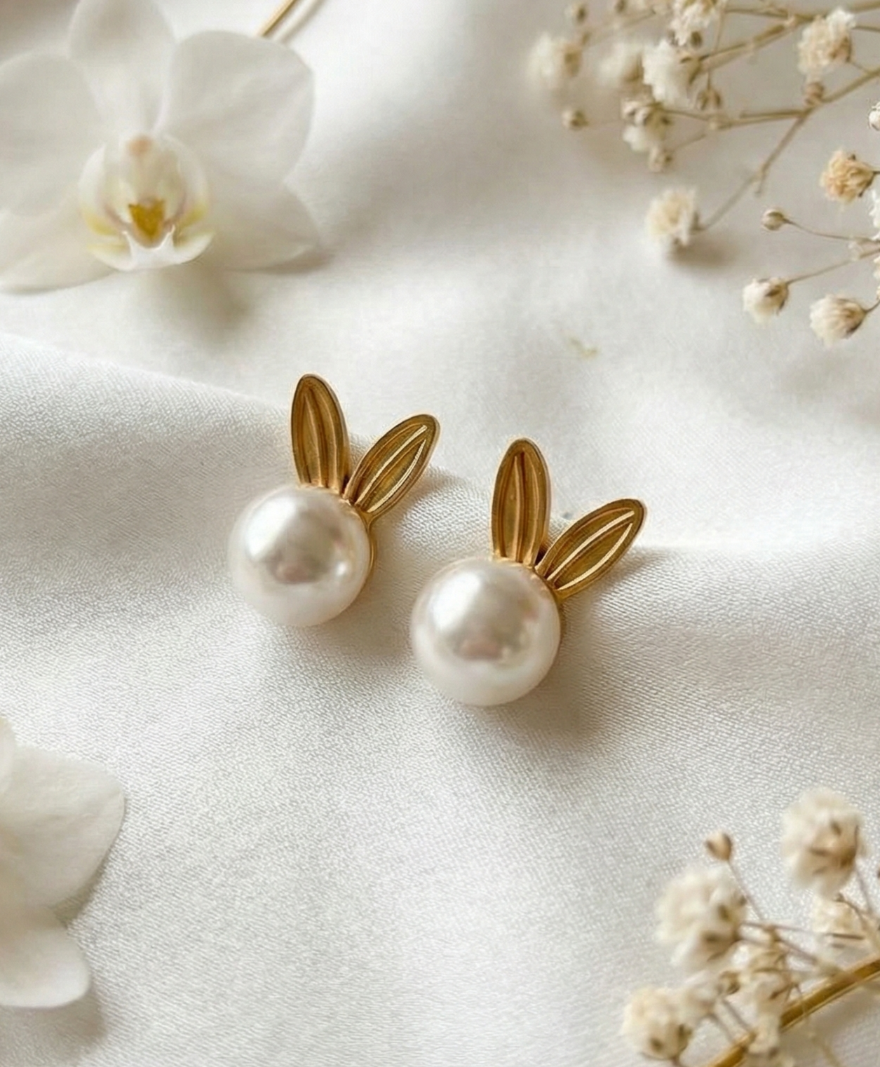 Pearl Bunny Studs
