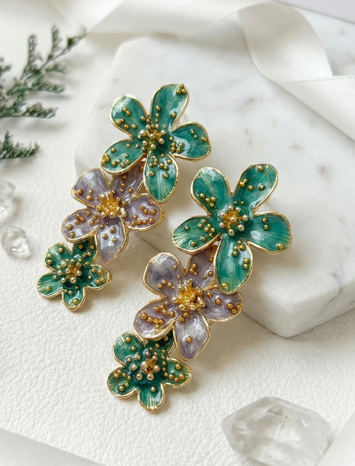 Teal & Lavender Floral