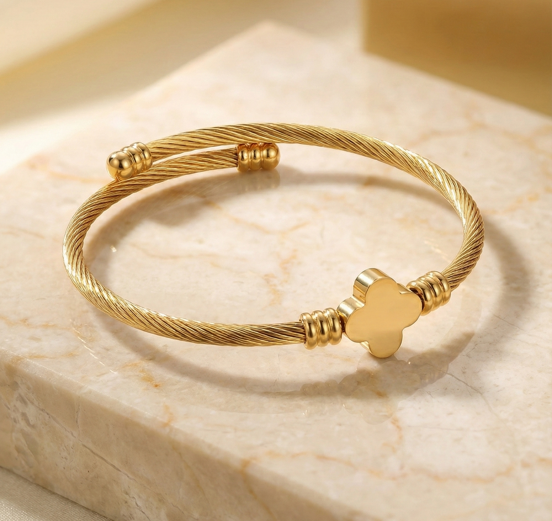 Golden Clover Cuff