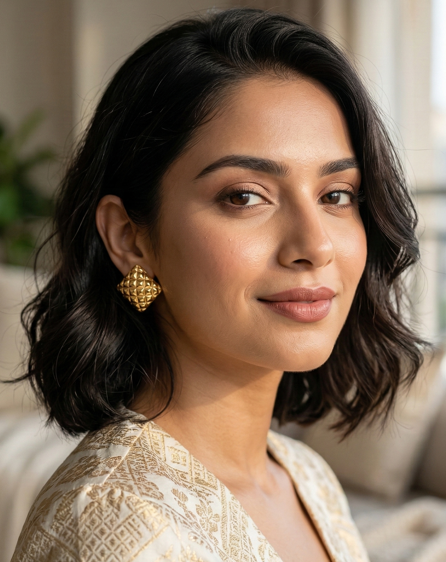 Golden Mosaic Studs